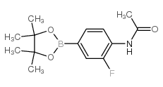  4-Acetamido-3-fluorophenylboronic acid, pinacol ester - Chemical structure and product image