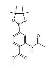 3-Acetamido-4-(methoxycarbonyl)phenylboronic acid, pinacol ester - Chemical structure and product image