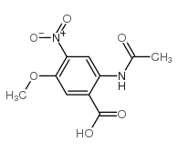  2-Acetamido-5-methoxy-4-nitrobenzoic acid - Chemical structure and product image