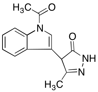  4-(1-Acetyl-1H-indol-3-yl)-2,4-dihydro-5-methyl-3H-pyrazol-3-one - Chemical structure and product image