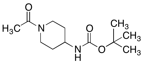  1-Acetyl-(4-BOC-amino)piperidine - Chemical structure and product image