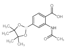  3-Acetamido-4-carboxyphenylboronic acid, pinacol ester - Chemical structure and product image