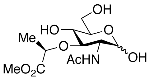  2-Acetamido-3-O-(D-1-carboxyethyl)-2-deoxy-2-D-glucose Methyl Ester - Chemical structure and product image