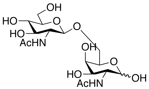  2-Acetamido-2-deoxy-6-O-(β-D-2-acetamido-2-deoxyglucopyranosyl)-α-D-galactopyranose - Chemical structure and product image
