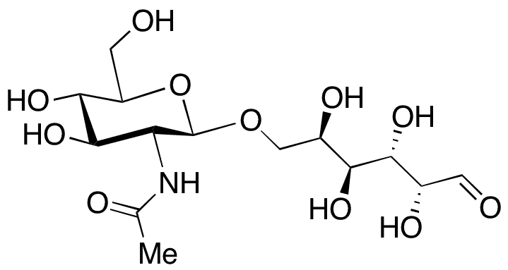 6-O-[2-(Acetylamino)-2-deoxy-β-D-glucopyranosyl]-D-galactose - Chemical structure and product image
