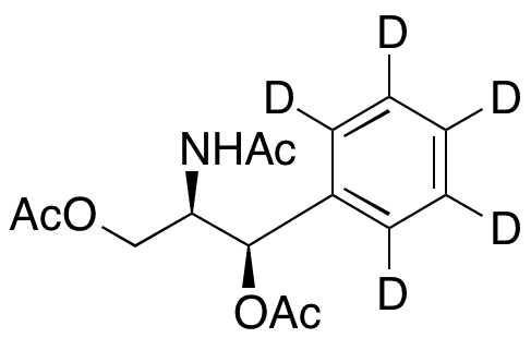  N-[(1R,2R)-2-(Acetyloxy)-1-[(acetyloxy)methyl]-2-phenylethyl]acetamide-d5 - Chemical structure and product image