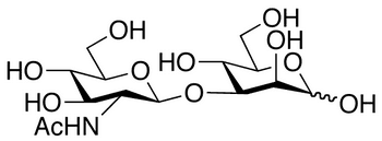  3-O-[2-Acetamido-2-deoxy-β-D-glucopyranosyl]-D-mannopyranose - Chemical structure and product image