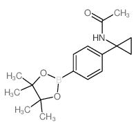  4-(1-Acetamidocyclopropyl)phenylboronic acid, pinacol ester - Chemical structure and product image