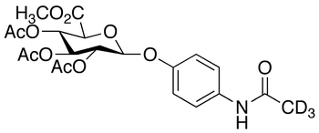 4-Acetamidophenyl-d3-2,3,4-tri-O-acetyl-β-D-glucuronide, Methyl Ester - Chemical structure and product image