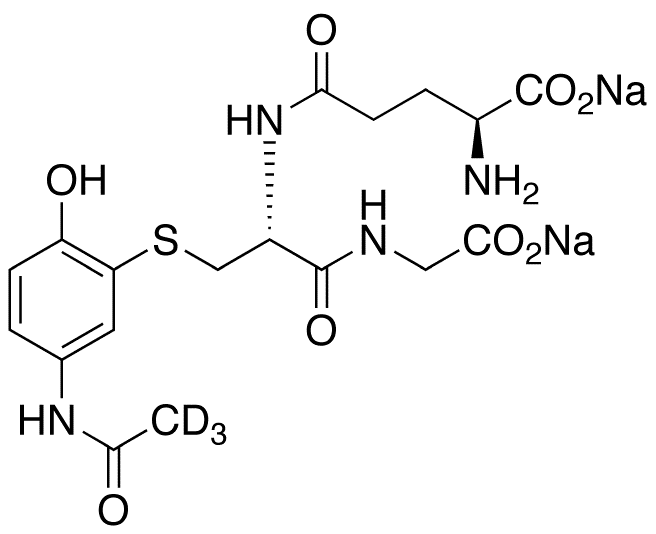 Acetaminophen Glutathione-d3 Disodium Salt - Chemical structure and product image
