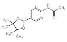 2-Acetamidopyrimidine-5-boronic acid, pinacol ester - Chemical structure and product image