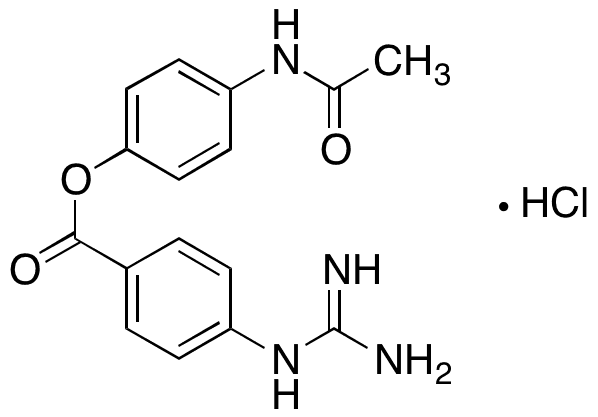 4’-Acetamidophenyl 4-Guanidinobenzoate Hydrochloride - Chemical structure and product image