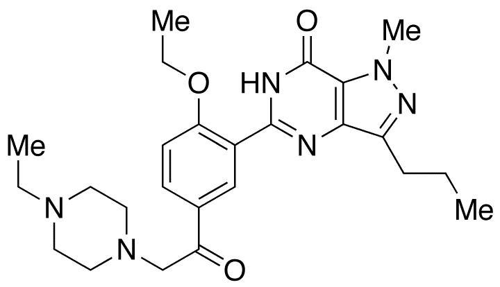Acetildenafil - Chemical structure and product image