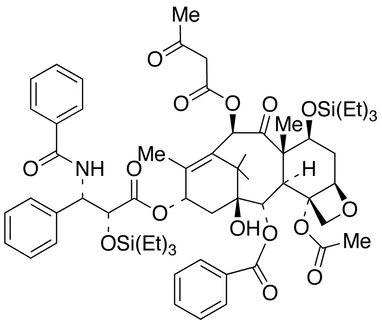  10-Acetoacetyl 2’,7-Bis-O-(Triethylsilyl) Paclitaxel - Chemical structure and product image