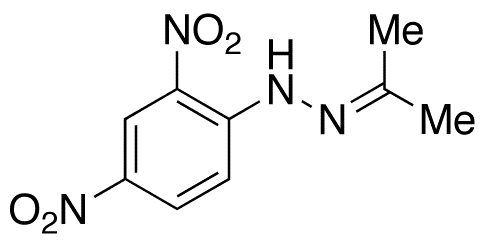 Acetone 2,4-Dinitrophenylhydrazone - Chemical structure and product image