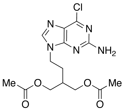 9-[4-Acetoxy-3-(acetoxymethyl)butyl]-2-amino-6-chloropurine - Chemical structure and product image
