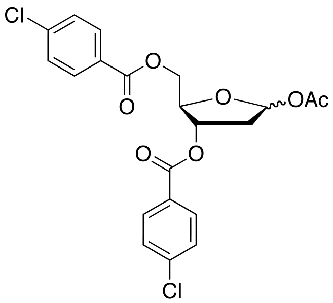 1-O-Acetyl-3,5-bis(4-chlorobenzoyl)-2-deoxy-D-ribose - Chemical structure and product image