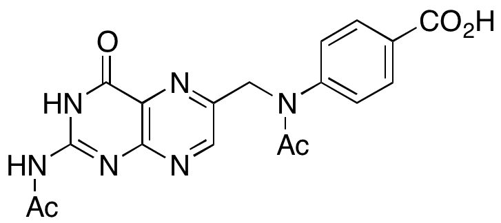  2-[4-[Acetyl[[2-(acetylamino)-3,4-dihydro-4-oxo-6-pteridinyl]methyl]amino]phenyl]-4,5-dihydro-5-oxo-4-oxazolepropanoic Acid - Chemical structure and product image