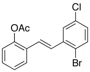 (E)-2-Acetoxy-2’-bromo-5’-chlorostilbene - Chemical structure and product image
