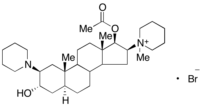 1-[(2β,3α,5α,16β17β)-17-Acetyloxy-3-hydroxy-2-(1-piperidinyl)androstan-16-yl]-1-methylpiperidinium Bromide - Chemical structure and product image