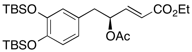 (2E,4S)-4-(Acetyloxy)-5-[3,4-bis[[(1,1-dimethylethyl)dimethylsilyl]oxy]phenyl]-2-pentenoic Acid - Chemical structure and product image