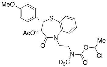 (2S,3S)-[2-[3-(Acetoxy)-3,4-dihydro-2-(4-methoxyphenyl)-4-oxo-1,5-benzothiazepin-5(2H)-yl]ethyl]methyl-d3-carbamic Acid 1-Chloroethyl Ester - Chemical structure and product image