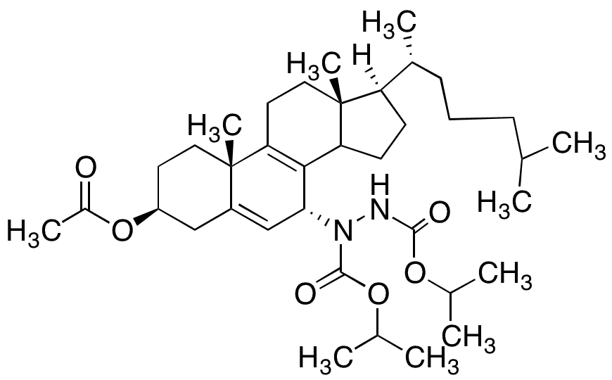 1-[(3β,7α)-3-(Acetyloxy)cholesta-5,8-dien-7-yl]-1,2-hydrazinedicarboxylic Acid 1,2-Diisoprpyl Ester - Chemical structure and product image