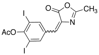 4-[[4-(Acetyloxy)-3,5-diiodophenyl]methylene]-2-methyl-5(4H)-oxazolone (E/Z Mixture) - Chemical structure and product image