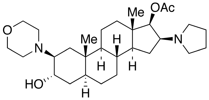 (2β,3α,5α,16β,17β)-17-Acetoxy-3-hydroxy-2-(4-morpholinyl)-16-(1-pyrrolidinyl)androstane - Chemical structure and product image