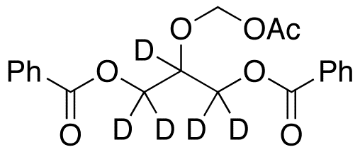 2-(Acetoxymethoxy)-1,3-propanediyl-d5 Dibenzoate - Chemical structure and product image