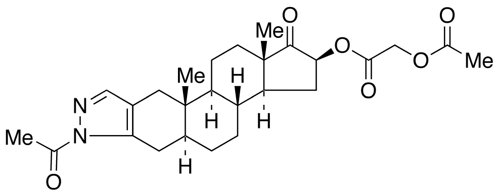 (5 Alpha,16 beta)-N-Acetyl-16-[2-(acetyloxy)acetyloxy)-2H-androst-2-eno[3,2-c]pyrazol-17-one - Chemical structure and product image