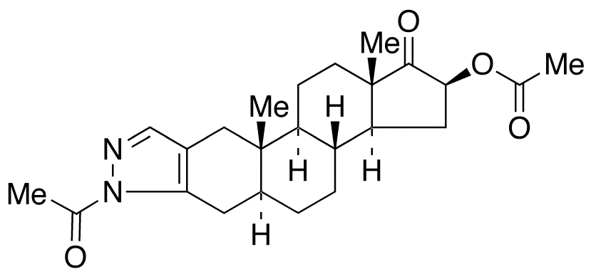 (5 Alpha,16 Beta)-N-Acetyl-16-acetyloxy-2H-androst-2-eno[3,2-c]pyrazol-17-one - Chemical structure and product image