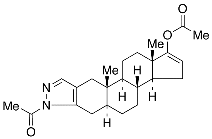 5 Alpha-N-Acetyl-2H-androst-16-en-2-eno[3,2-c]pyrazol-17-ol Acetate - Chemical structure and product image