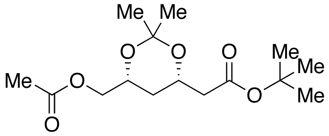 (4S,6R)-6-(Acetoxymethyl)-2,2-dimethyl-1,3-dioxane-4-acetic Acid tert-Butyl Ester - Chemical structure and product image