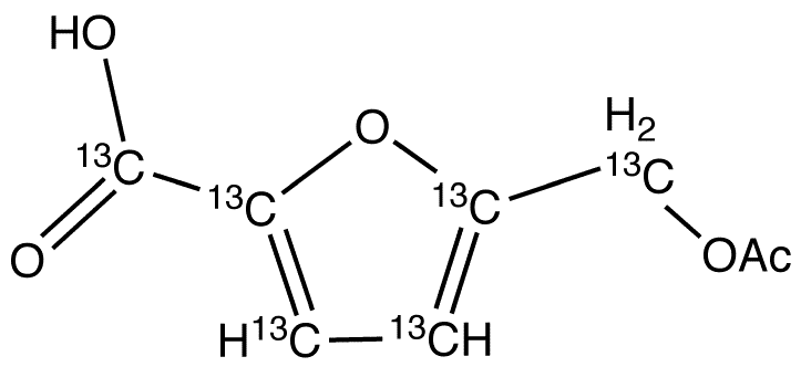 5-Acetoxymethyl-2-furancarboxylic Acid-13C6 - Chemical structure and product image