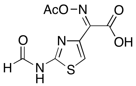 (alpha Z)-alpha-[(Acetyloxy)imino]-2-(formylamino)-4-thiazoleacetic Acid - Chemical structure and product image