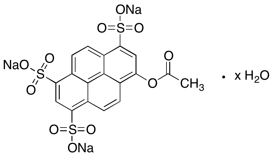 8-Acetoxypyrene-1 3 6-trisulfonic Acid Trisodium Salt Hydrate - Chemical structure and product image