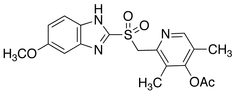 4-Acetyloxy Omeprazole Sulfone - Chemical structure and product image