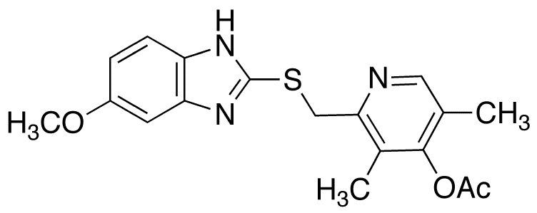 4-Acetyloxy Omeprazole Sulfide - Chemical structure and product image