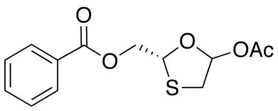 (2R)-5-(Acetyloxy)-1 3-oxathiolane-2-methanol Benzoate - Chemical structure and product image