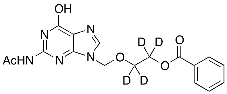 N2-Acetyl Acyclovir Benzoate-d4 - Chemical structure and product image