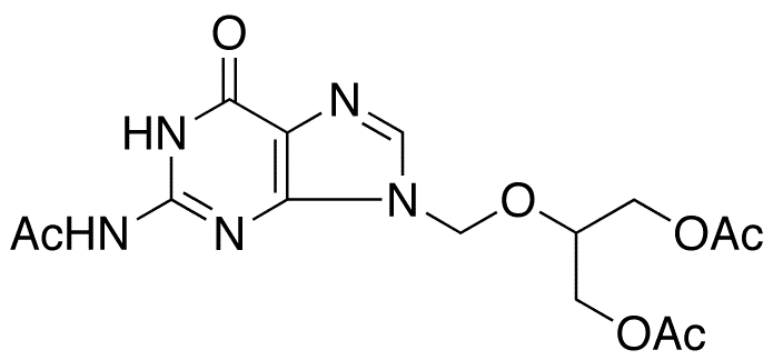 N-Acetyl-di-O-acetyl Ganciclovir - Chemical structure and product image
