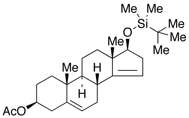 3-O-Acetyl-17-O-tert-butyldimethylsilyl 5 14-Androstadiene-3Î² 17Î²-diol - Chemical structure and product image