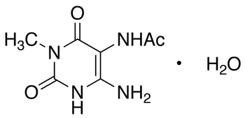 5-Acetylamino-6-amino-3-methyluracil Hydrate - Chemical structure and product image
