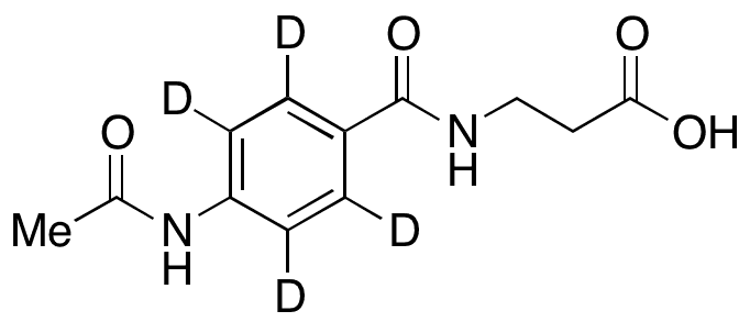 N-[4-(Acetylamino)benzoyl-d4]-beta-alanine - Chemical structure and product image