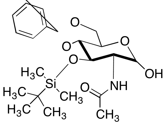 2-â€‹(Acetylamino)â€‹-â€‹2-â€‹deoxy-â€‹3-â€‹O-â€‹[(1 1-â€‹dimethylethyl)â€‹dimethylsilyl]â€‹-â€‹4 6-â€‹O-â€‹[(R)â€‹-â€‹phenylmethylene]â€‹-D-â€‹glucose - Chemical structure and product image