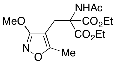(Acetylamino)[(3-methoxy-5-methyl-4-isoxazolyl)methyl]propanedioic Acid Diethyl Ester - Chemical structure and product image