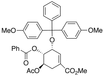 5-O-Acetyl-4-O-benzyloyl-3-O-dimethyloxytrityl-shikimic Acid Methyl Ester - Chemical structure and product image