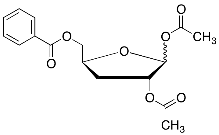 1 2-Di-O-Acetyl-5-O-benzoyl-3-deoxy-D-erythro-pentofuranose - Chemical structure and product image