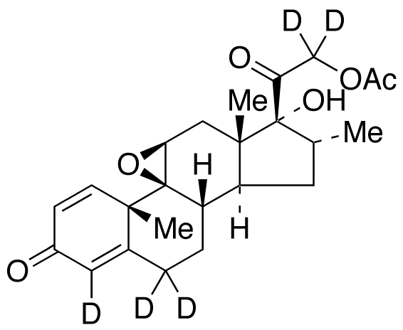 21-O-Acetyl Dexamethasone-d5 9,11-Epoxide (Major) - Chemical structure and product image